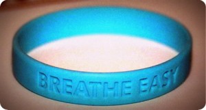 Purchase "Breathe Easy" bracelets by calling the New Jersey State Organization of Cystic Fibrosis (973) 595-1212